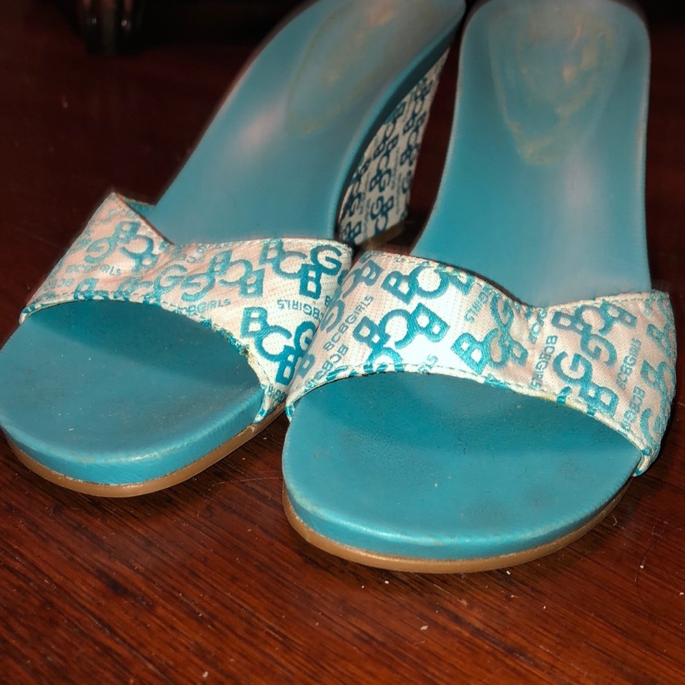 Y2K BCBG Blue Mules